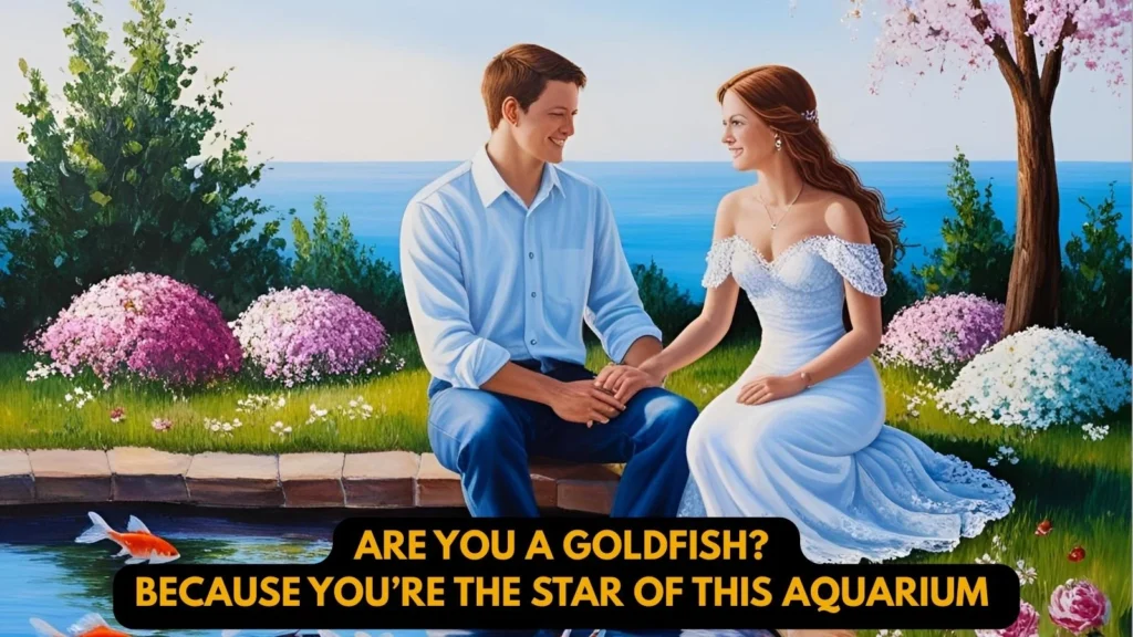 goldfish-lines-for-aquarium-dates Goldfish Lines for Aquarium Dates