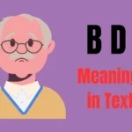 BD Meaning in Text
