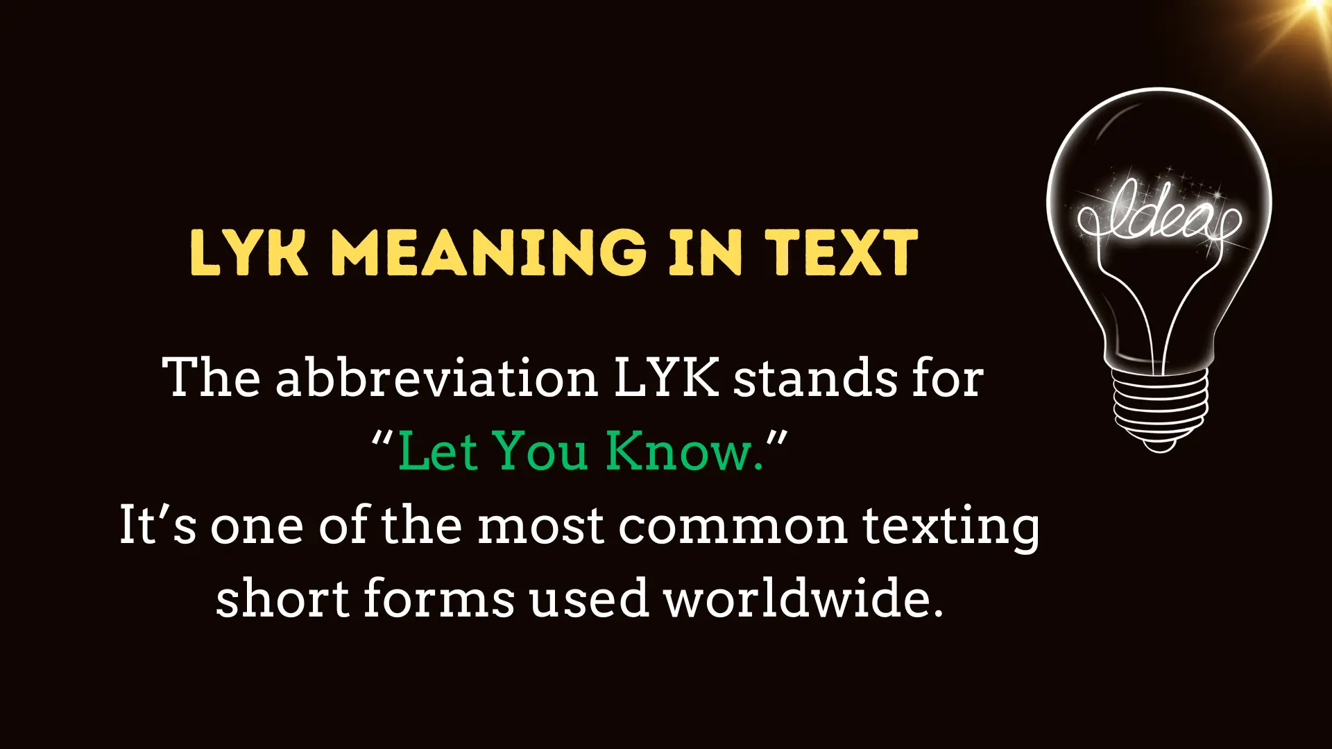 LYK Meaning in Text