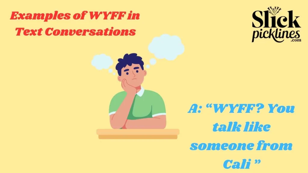 Examples of WYFF in Text Conversations