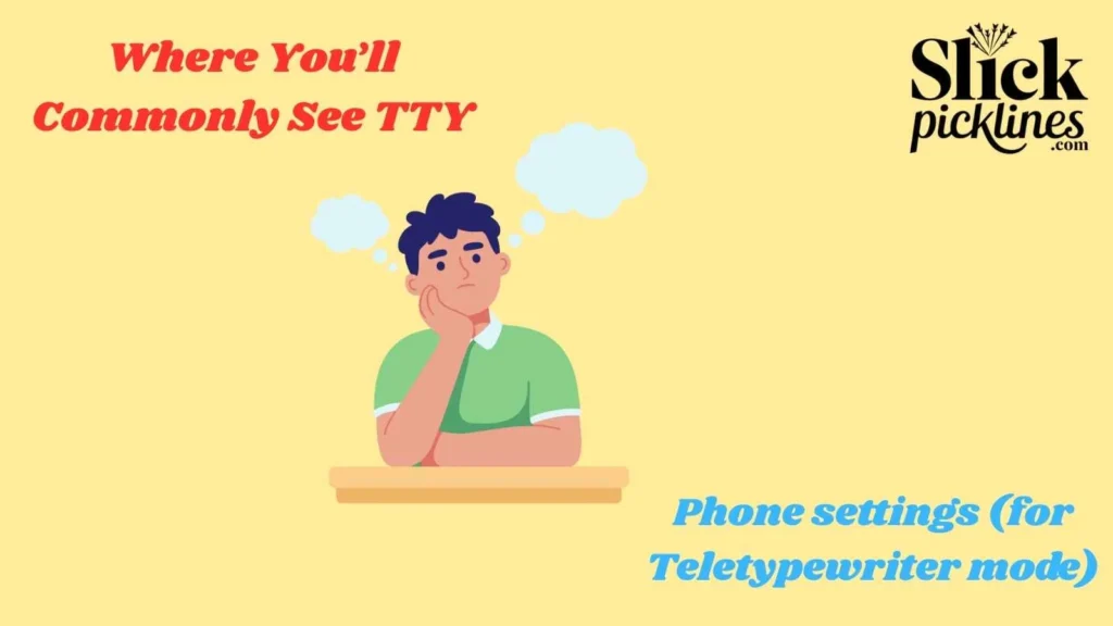 Where You’ll Commonly See TTY