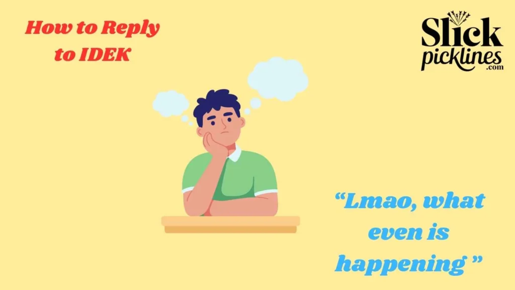 How to Reply to IDEK